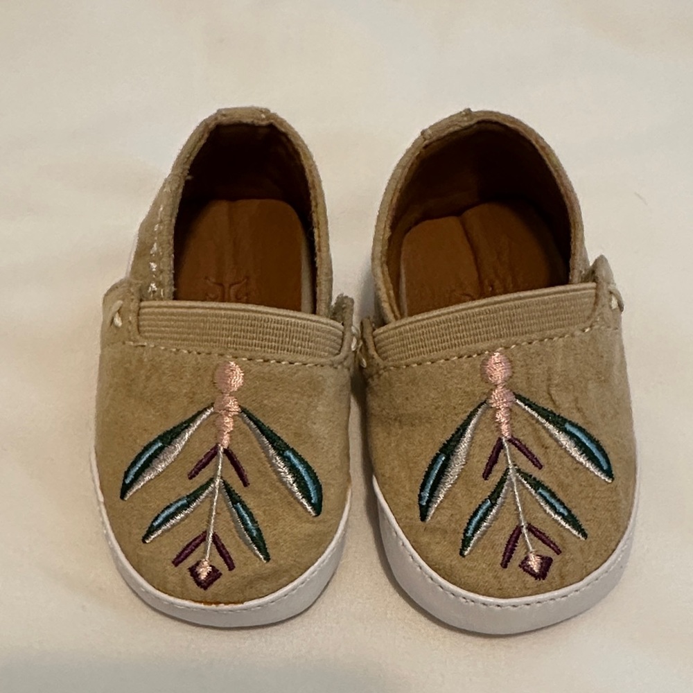 Frye Embroidered Tan Kids Shoes